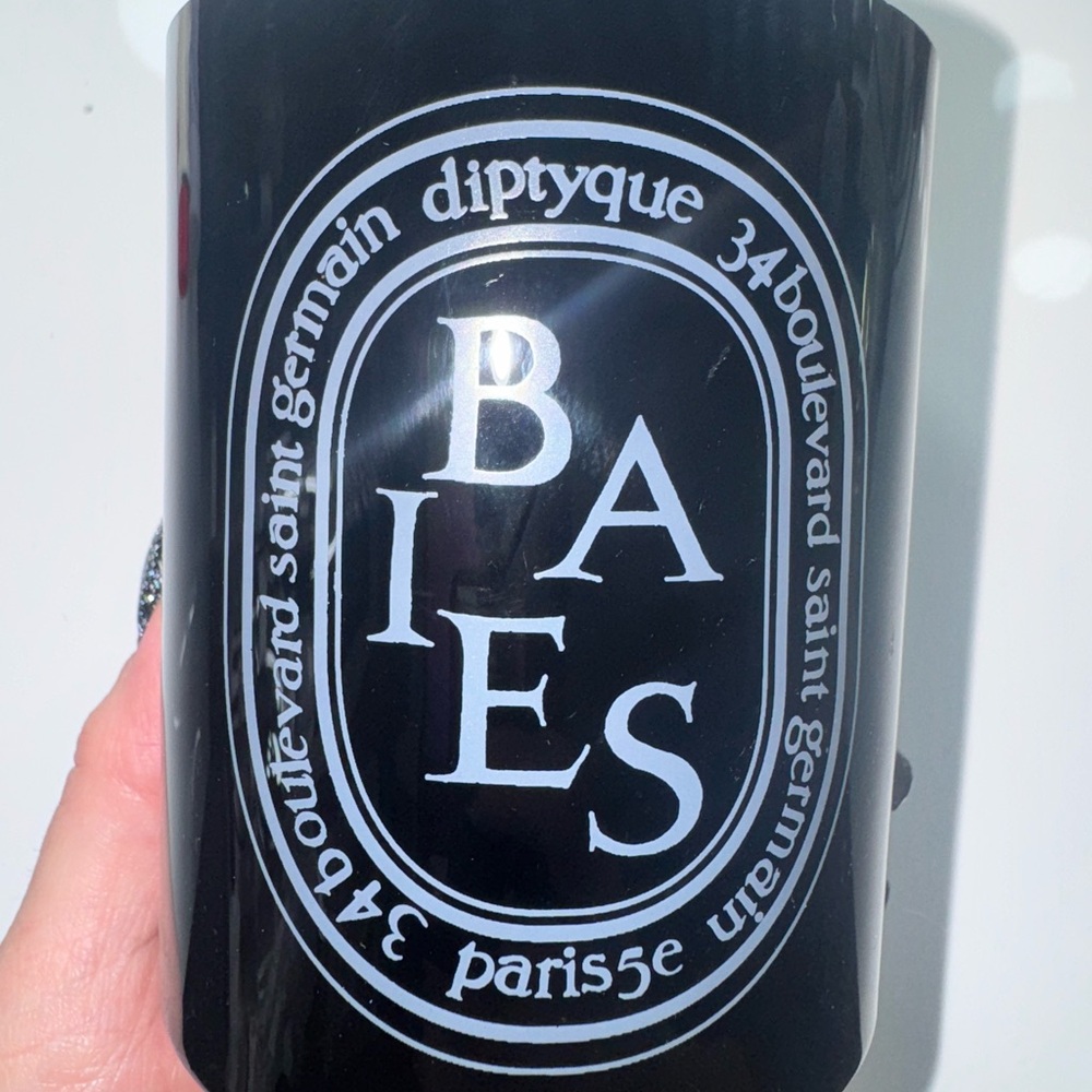 Diptyque Black BAIES empty candle jar 300g